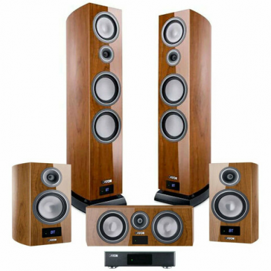 Комплект акустики 5.0 Canton Smart Cinema Vento, walnut high gloss