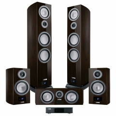 Комплект акустики 5.0 Canton Smart Cinema Vento, walnut dark high gloss