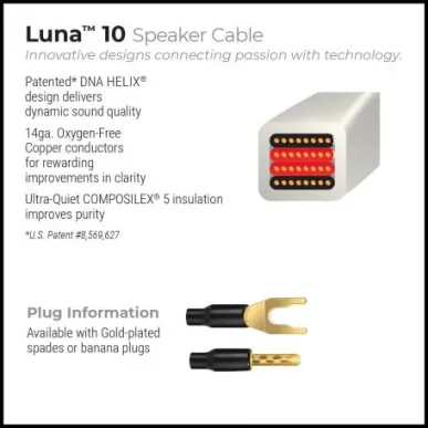Акустический кабель Wireworld LUB2.0MB-10 Luna 10 Biwire 2.0m