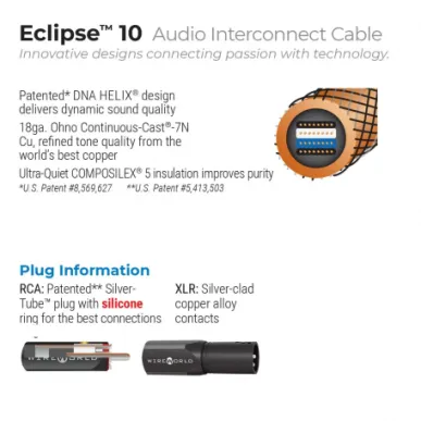 Межблочный кабель RCA Wireworld ECI1.0M-10 Eclipse 10 1.0m