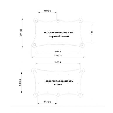 Hi-Fi стойка Gold Note GALILEO XL Black с 1 полкой