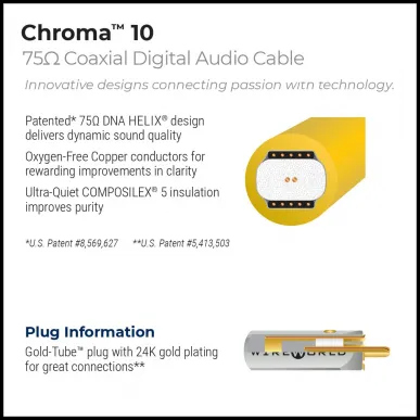 Межблочный цифровой кабель WireWorld CRV1.0M-10 Chroma 10 1.0m