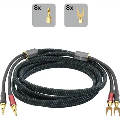 Готовый акустический кабель Oehlbach EXCELLENCE TRANSFORM DUAL-PLUG 2m 2х6mm