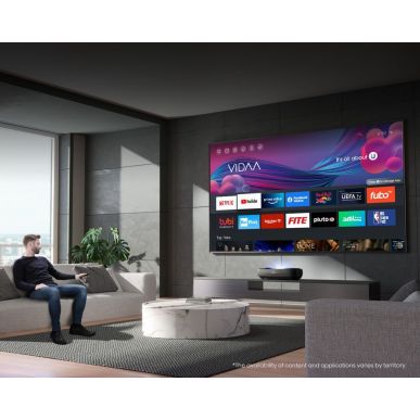 Лазерный УКФ проектор Hisense PL2SE с экраном Kauber FCLR.169.221.CLR 99"