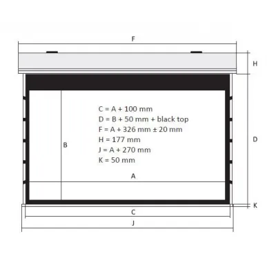 Экран Kauber Blue Label XL Tensioned BT Cinema 154" 16:9 191x340 дроп. 40см., Clear Vision