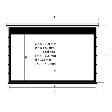 Экран Kauber Red Label Tens BT Cinema 131" 16:9 163x290 см. дроп 40 см. Clear Vision