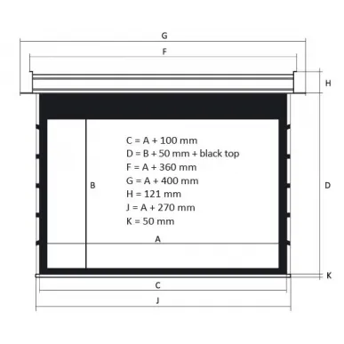 Экран Kauber InCeiling Tensioned BT Cinema 104" 16:9 129x230 см. Clear Vision