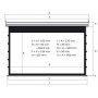 Экран Kauber Blue Label Tensioned BT Cinema 104" 16:9 129x230 дроп 60 см. Gray Pro