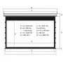 Экран Kauber Blue Label Tensioned BT Cinema 95" 16:9 118x210 дроп 60 см. Clear Vision