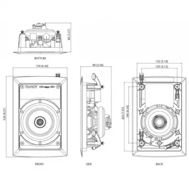 Встраиваемая акустика в стену Tannoy IW 4DC-WH