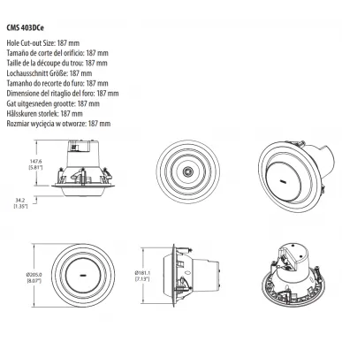 Потолочная акустика Tannoy CMS 403DCe