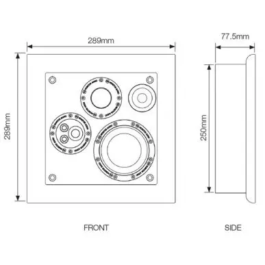 Настенная акустика Monitor Audio Soundframe 3 On Wall Black