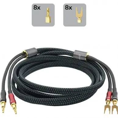 Готовый акустический кабель Oehlbach EXCELLENCE TRANSFORM DUAL-PLUG 3m 2х6mm