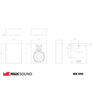 Настенная акустика M&K Sound D95 Black Satin/Black Cloth