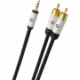 Межблочный аудио кабель Oehlbach PERFORMANCE i-Connect jack to 2 RCA, 1,5m black, D1C60002