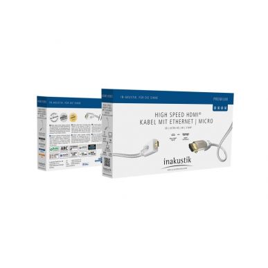Кабель HDMI Inakustik Premium HDMI Micro 0.75m