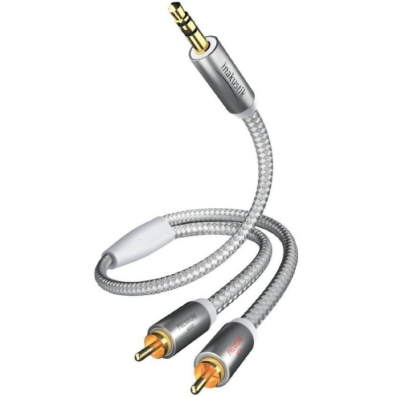 Межблочный аудио кабель Inakustik Premium MP3 3.5mm <> 2RCA 1.5m #004100015