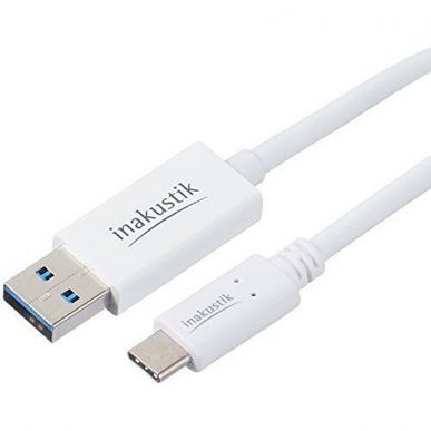 Кабель USB 3.0 Inakustik 010423075 White Line SuperSpeed 0.75m