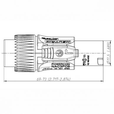 Разъем Powercon Neutrik NAC3FCB