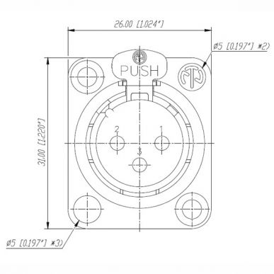 Терминал XLR Neutrik NC3FD-L-1