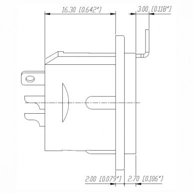 Терминал XLR Neutrik NC3FD-L-1