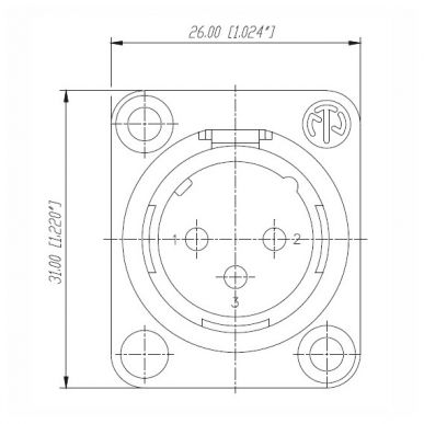 Терминал XLR Neutrik NC3MD-L-BAG-1