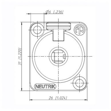 Терминал Jack Neutrik NJ3FP6C-B