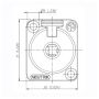 Терминал Jack Neutrik NJ3FP6C-B