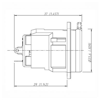 Терминал Jack Neutrik NJ3FP6C-BAG