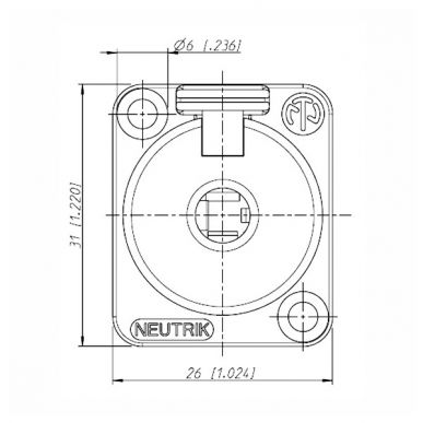 Терминал Jack Neutrik NJ3FP6C