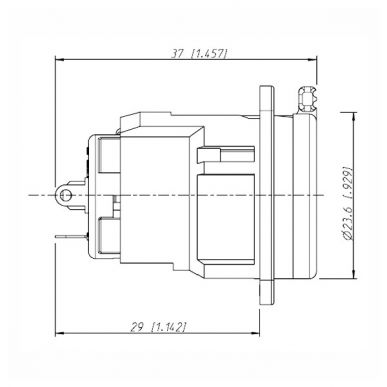 Терминал Jack Neutrik NJ3FP6C