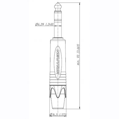 Разъем Jack 6,3 St Neutrik NP3X-B