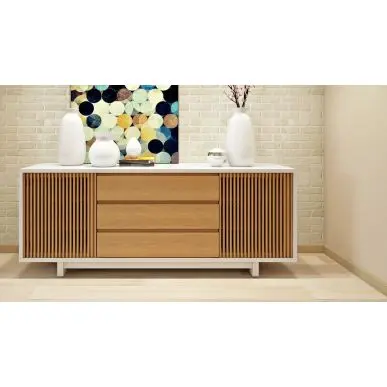 BDI Vertica 8558 Satin White&White Oak