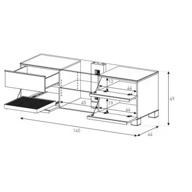 Тумба для ТВ Sonorous MD 9340 C INX MOL