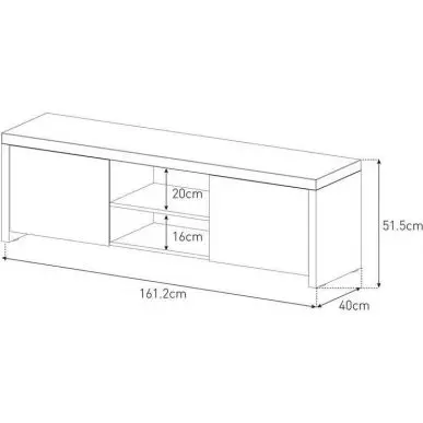 Тумба для ТВ Sonorous LB 1620 B WHT